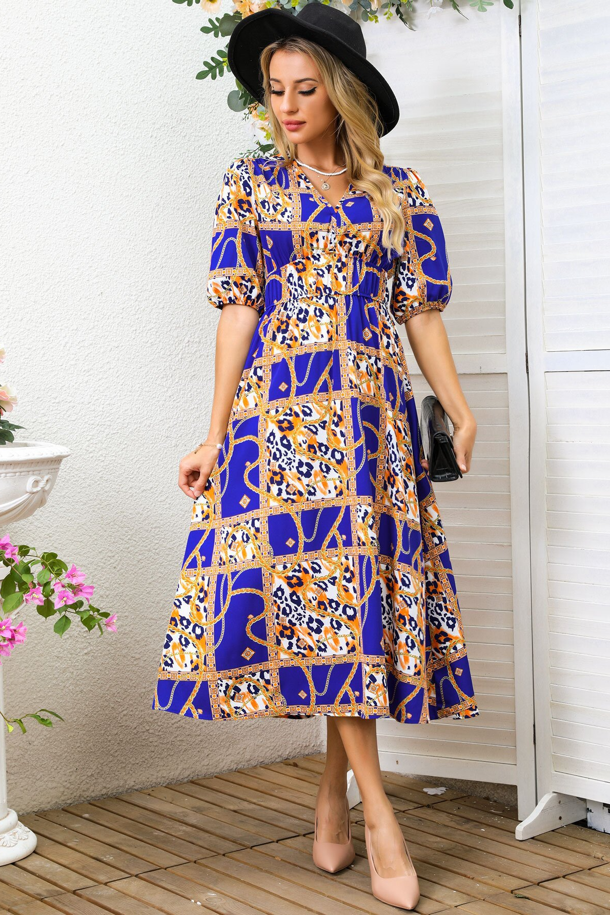 Fashion printed women's dress