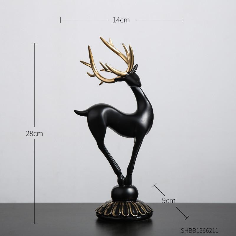 Handmade Golden Deer Animal Figurine