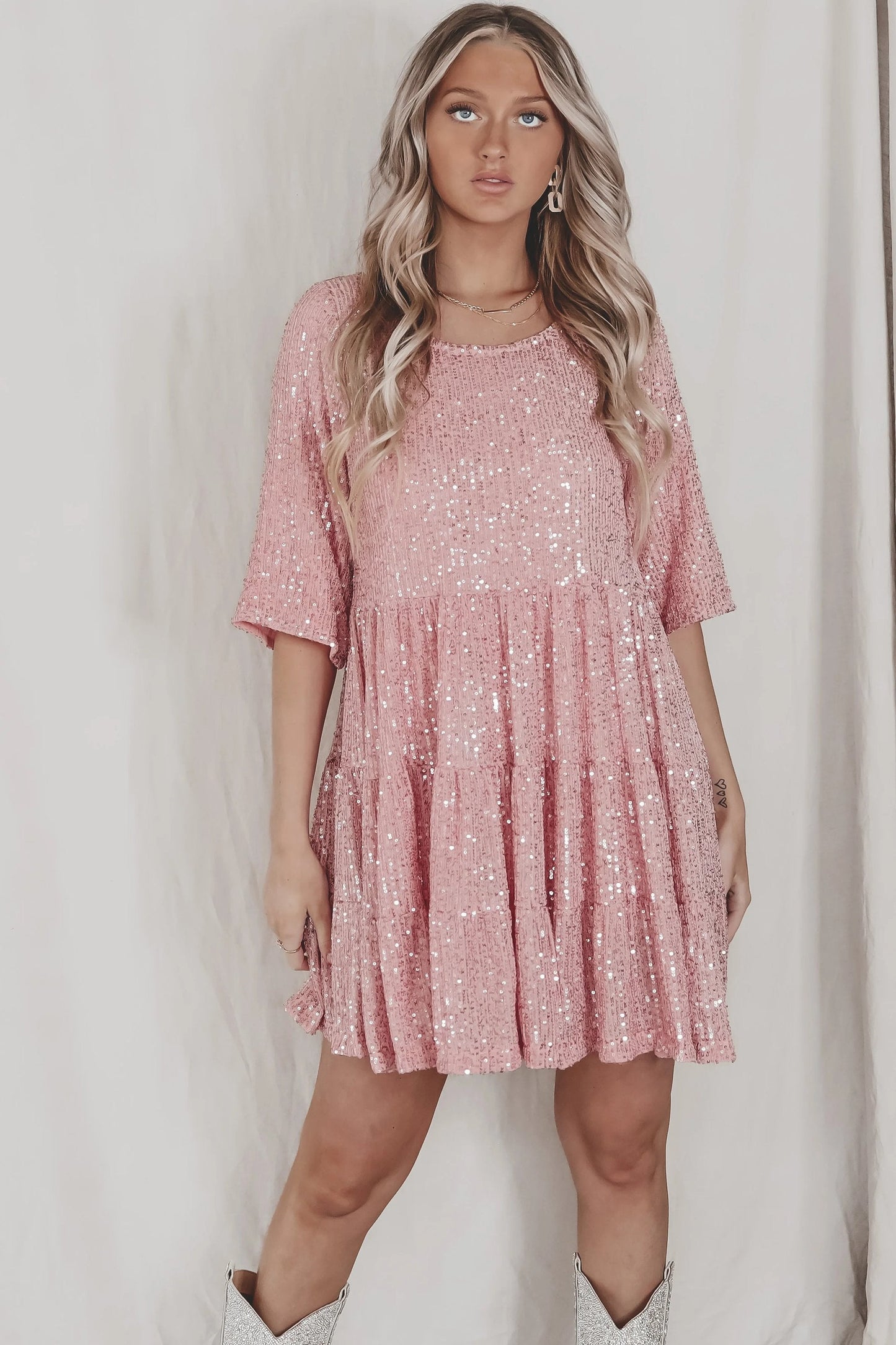 2023 Sequin Baby Doll Dress