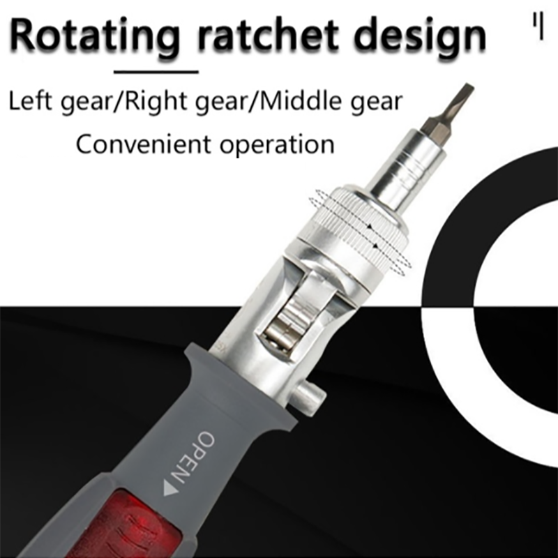 Rotatable ratchet screwdriver set