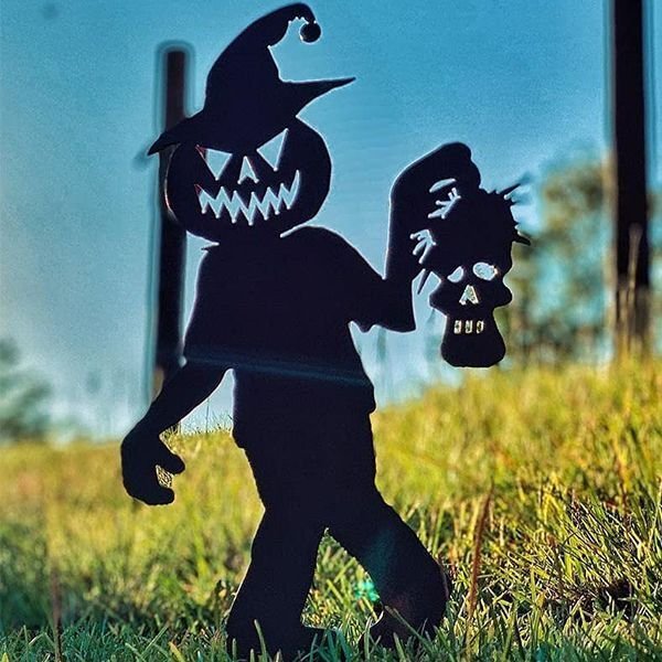 👻Spook Up Your Yard with Our Cute and Unique Ghost Zombie Metal Art - Perfect for Halloween!👻