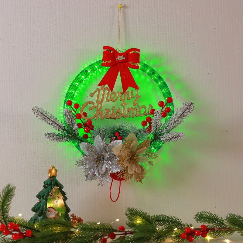 💥Last Day 48% OFF💥 Christmas Wreath Decorations with LED Lights