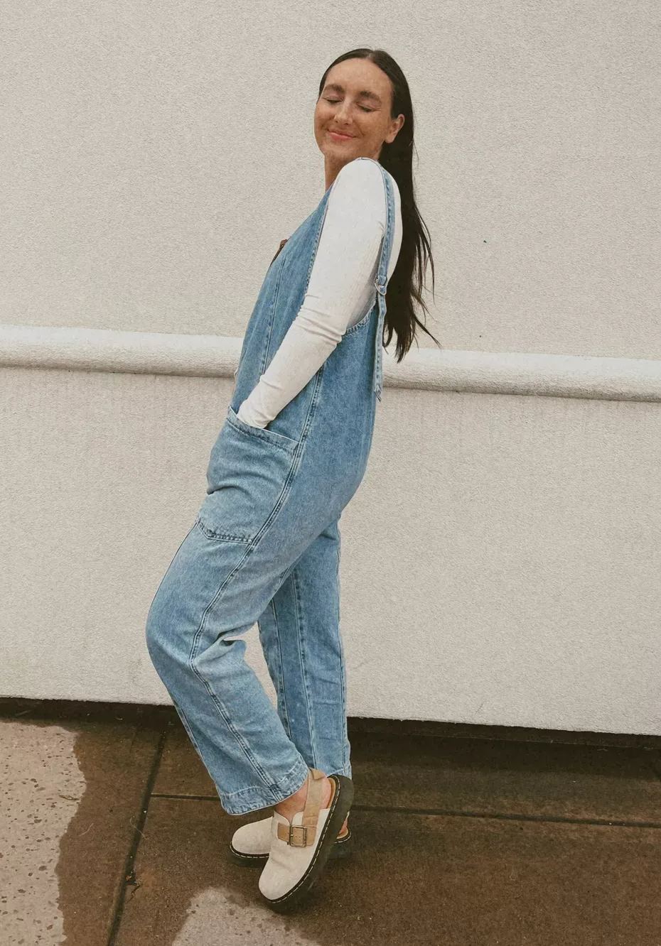 Denim Jumpsuit With Pockets (Buy 2 Free Shipping)