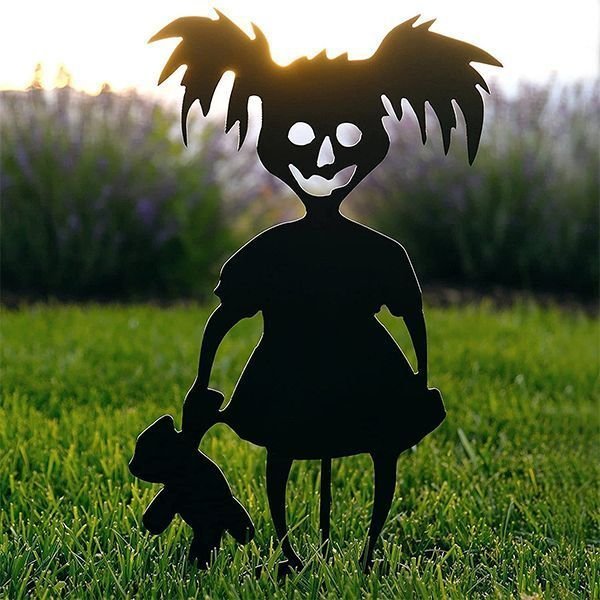 👻Spook Up Your Yard with Our Cute and Unique Ghost Zombie Metal Art - Perfect for Halloween!👻