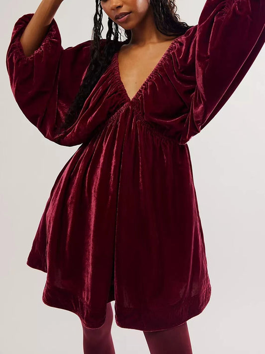 🎄🎁 Christmas Promotion 49% OFF - Velvet Mini Dress