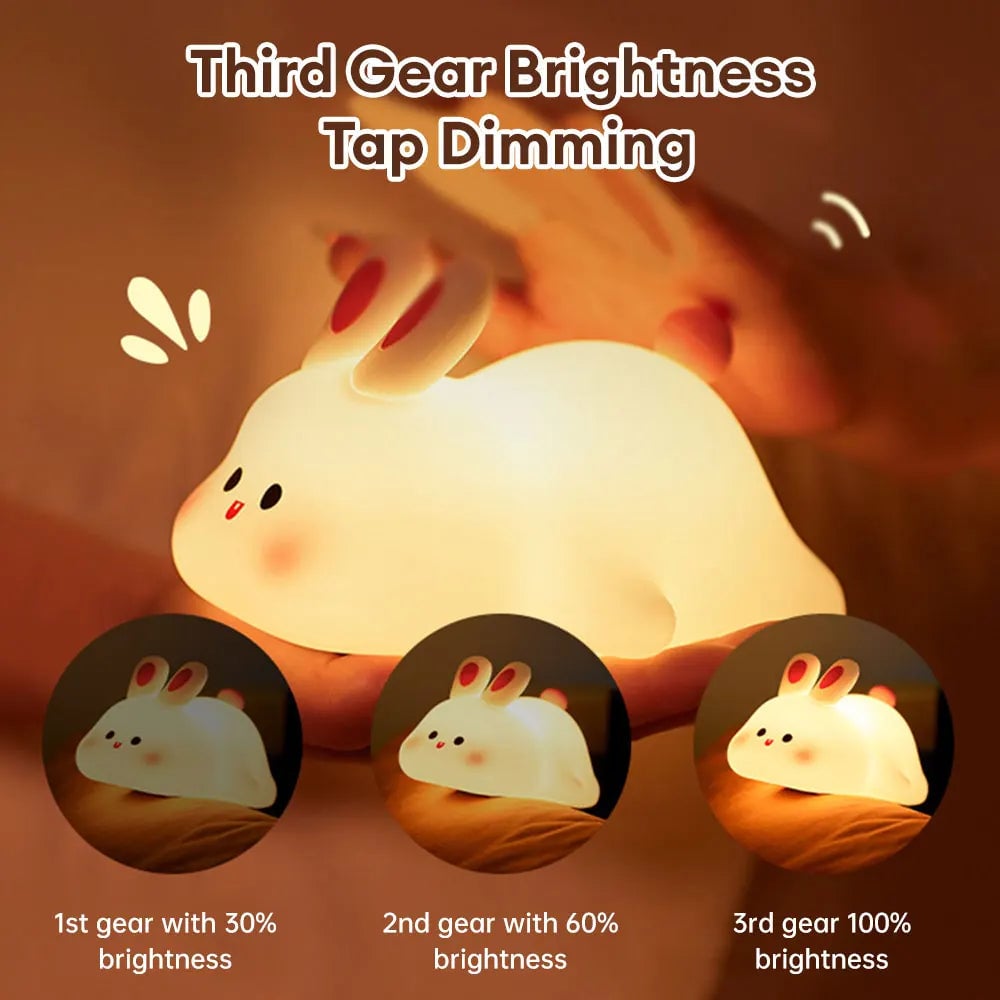 🎁2024 Hot Sale 49% OFF - 🐇Little Bunny Night Light - Touch Silicone