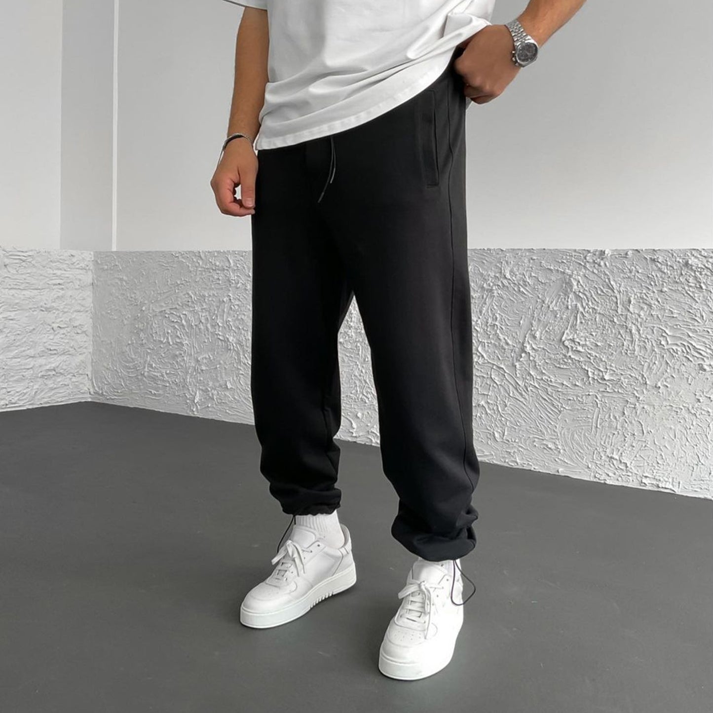 Drawstring pocket trousers