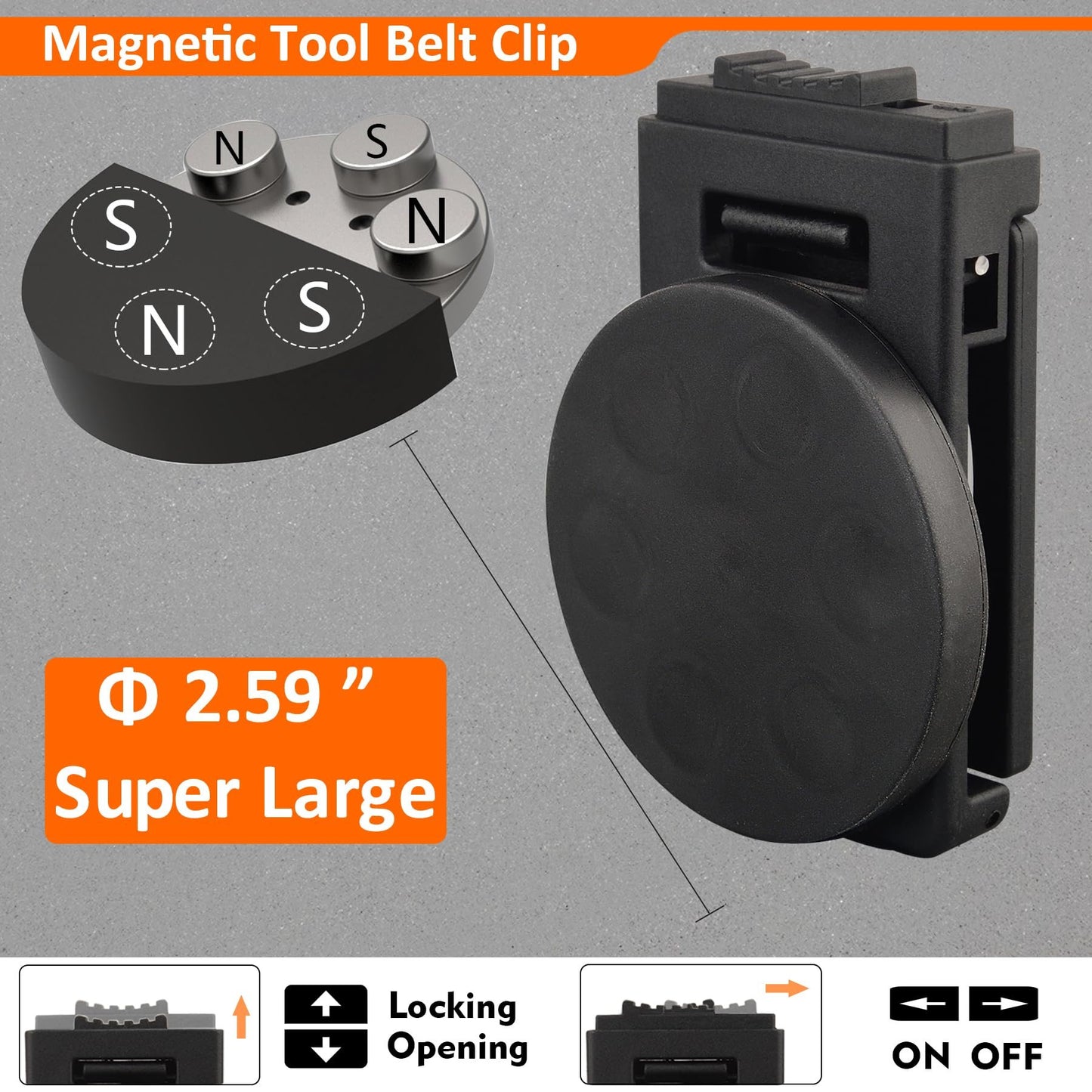 Belt Clip Heavy Duty Magnetic Tool Holder