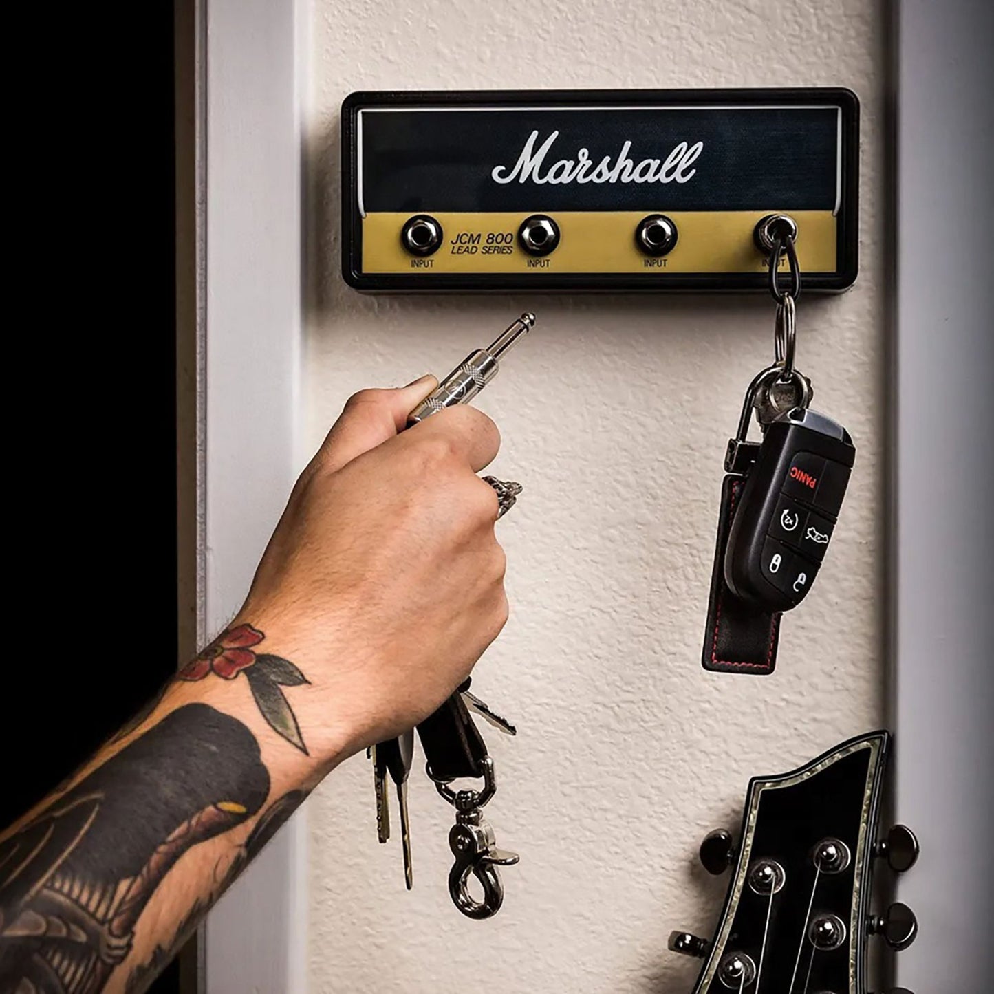 Musical Jack Rack Key Holder-Guitarist's Key Organizer