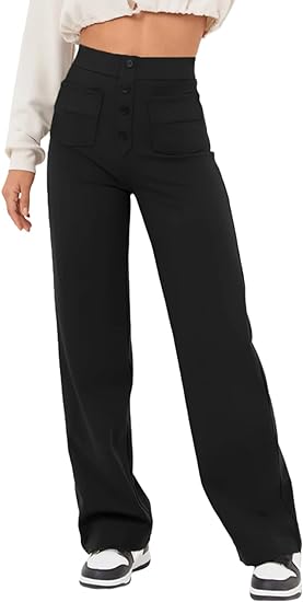 Women's Casual Straight Leg Pants High Waisted Stretchy Trousers——(Buy 2 free shipping)