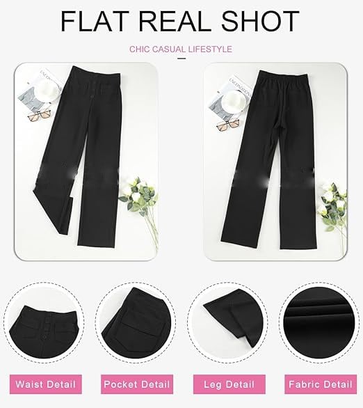 Women's Casual Straight Leg Pants High Waisted Stretchy Trousers——(Buy 2 free shipping)