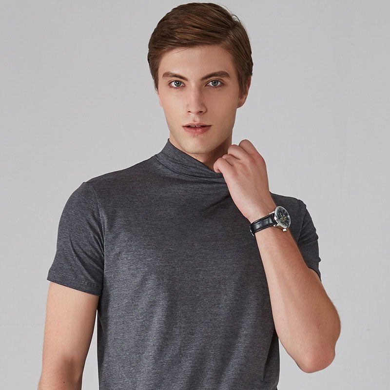 Men 's High Neck Slim Fit T-shirt-BUY 3 GET FREE SHIPPING