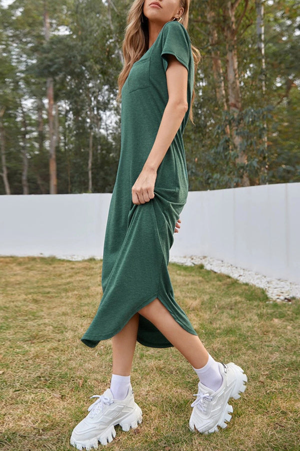 Sexy Fashion Beach Dress Irregular Hem Midi Dress