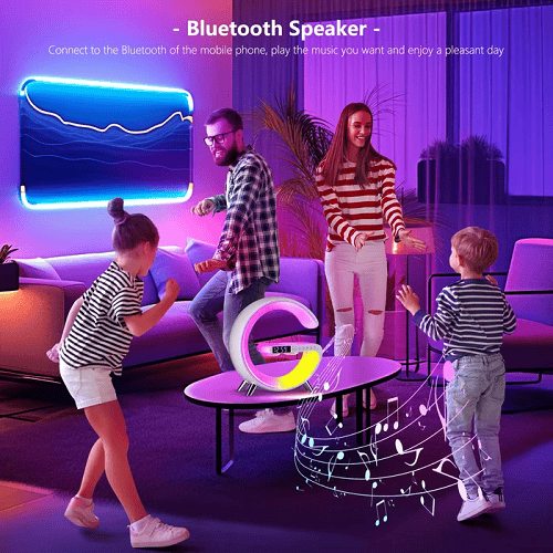 🎁Last Day 49% OFF - Multifunctional Bluetooth Speaker-Colorful Atmosphere Light Wireless Charging and Clock All-in-one Machine