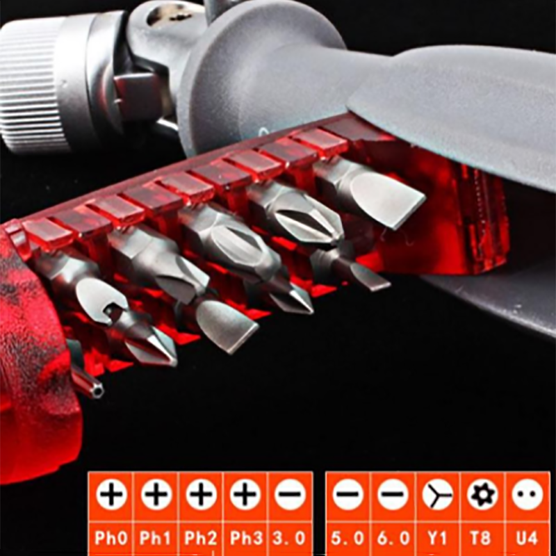 Rotatable ratchet screwdriver set